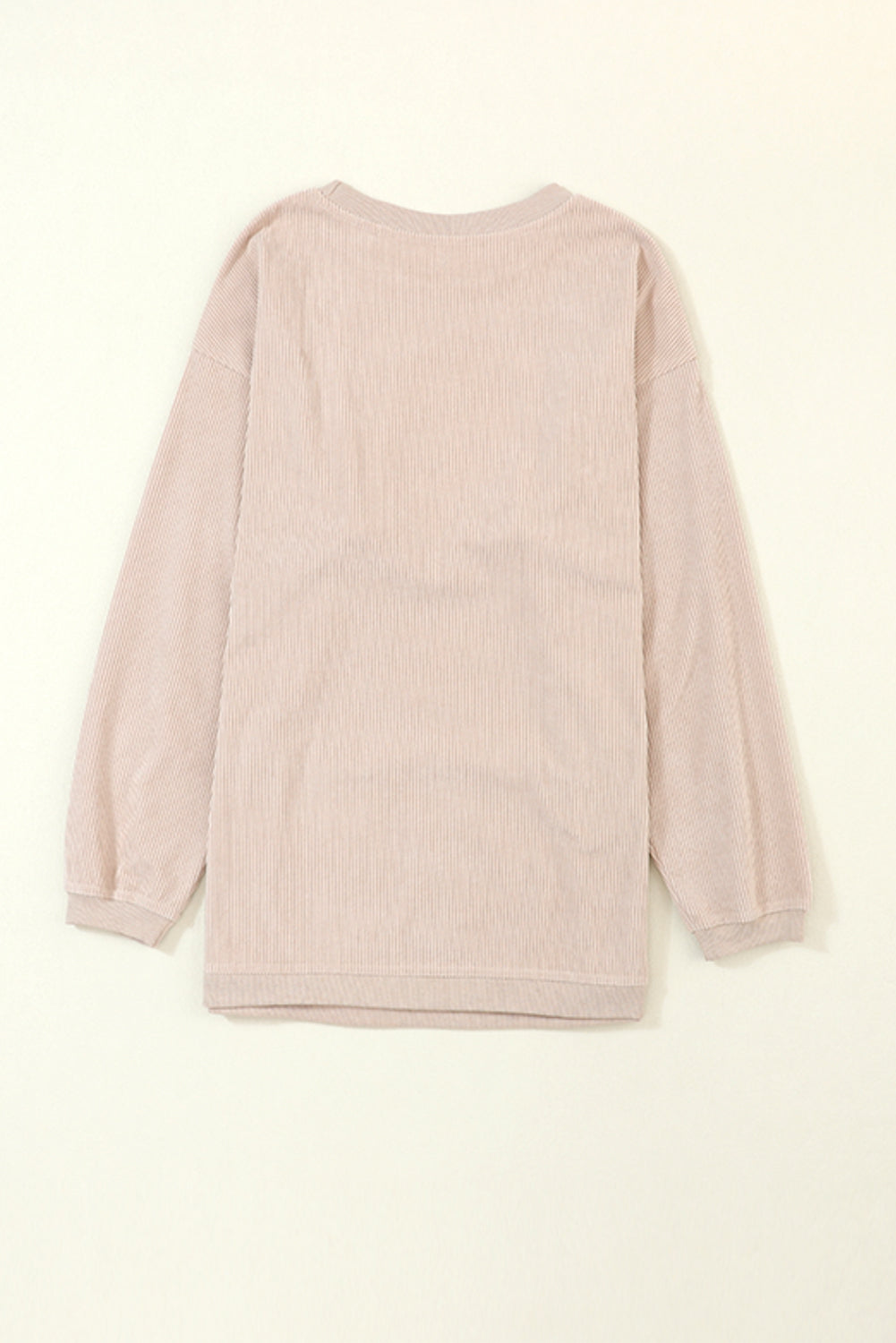 Dark Grey Drop Sleeve Crinkle Rib Oversized Sweatshirt
