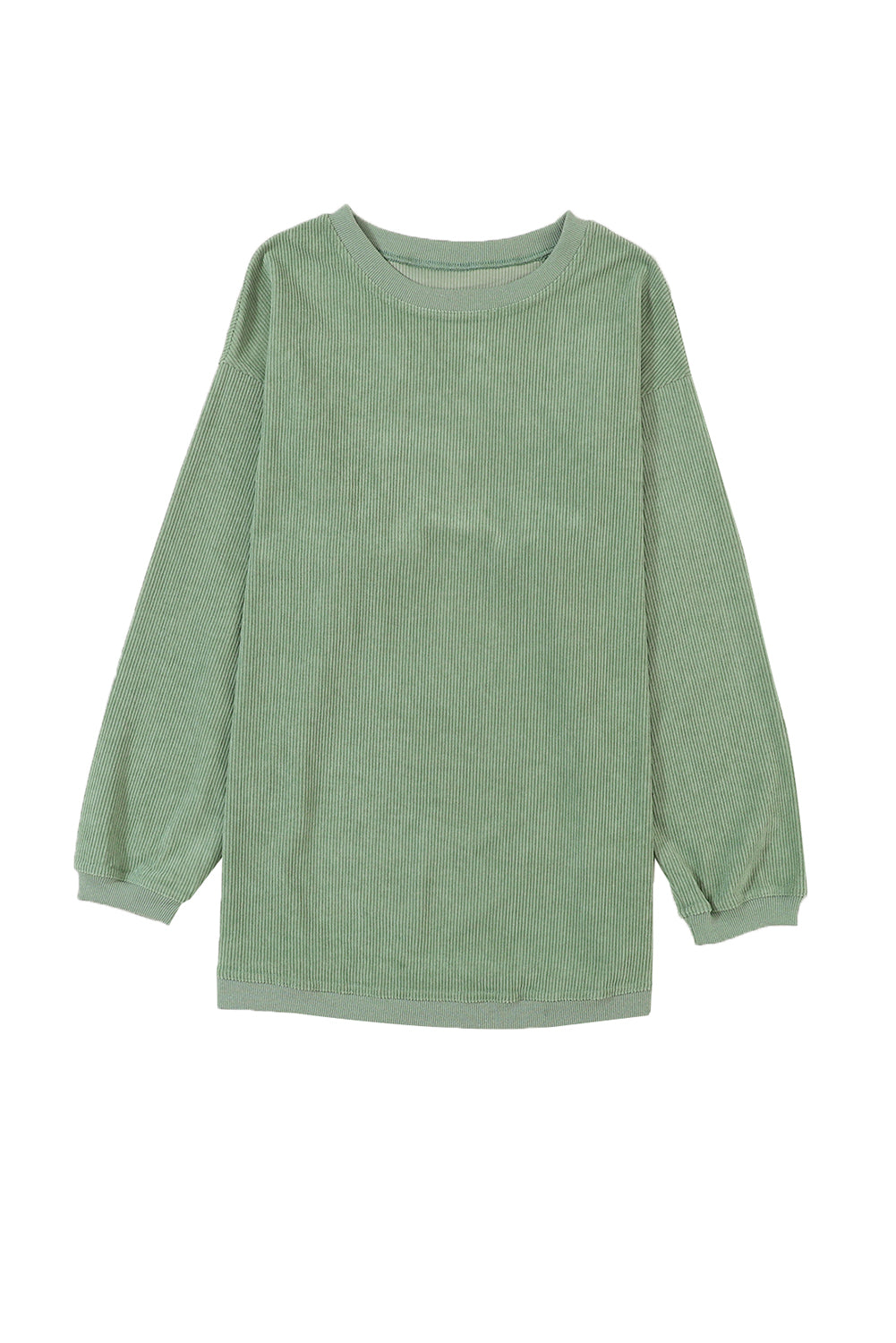 Dark Grey Drop Sleeve Crinkle Rib Oversized Sweatshirt