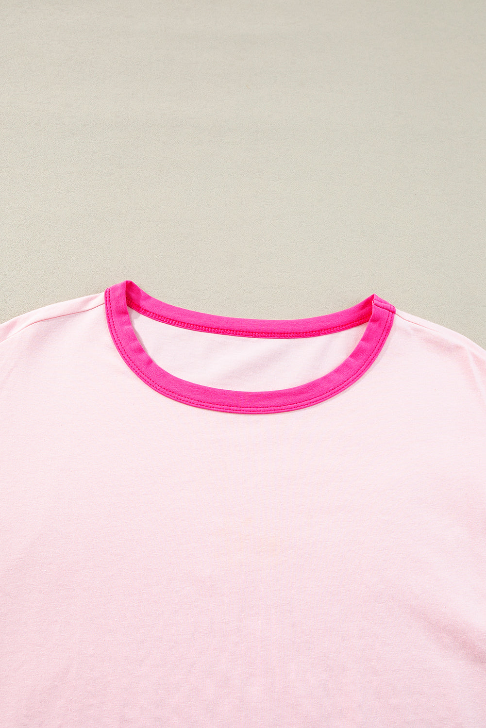 Green Color Block Sleeve Loose Fit Top