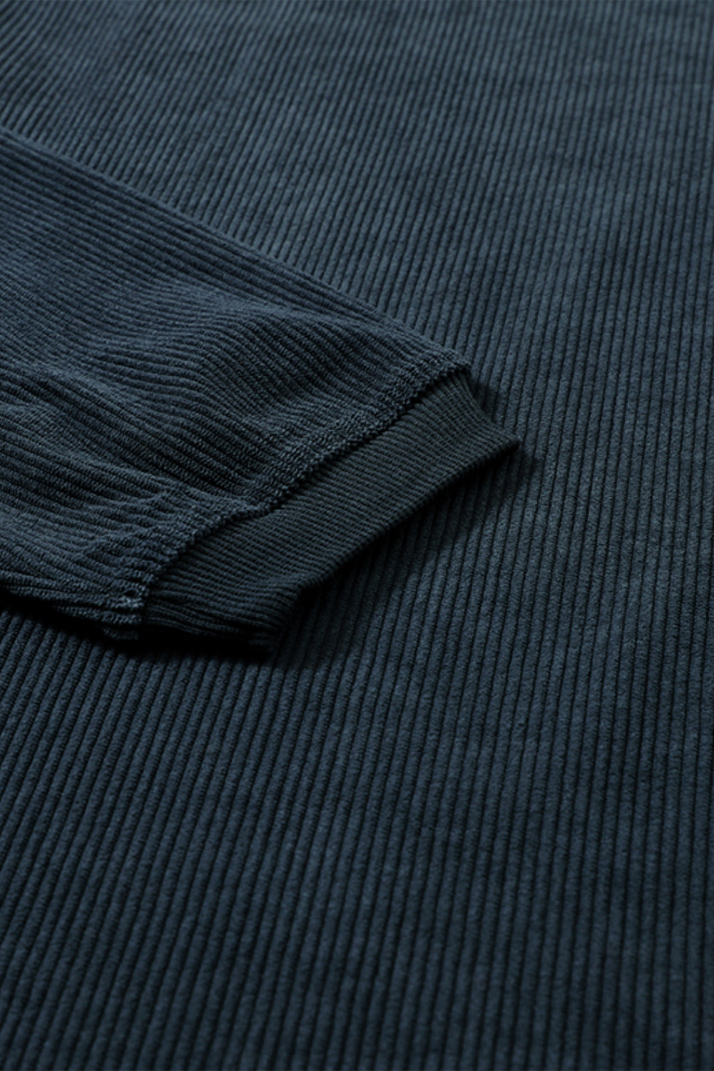 Dark Grey Drop Sleeve Crinkle Rib Oversized Sweatshirt