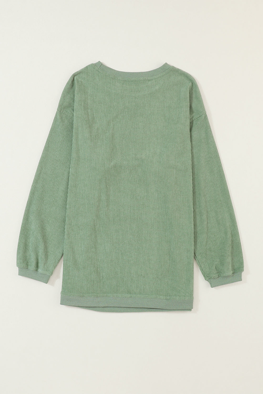 Dark Grey Drop Sleeve Crinkle Rib Oversized Sweatshirt