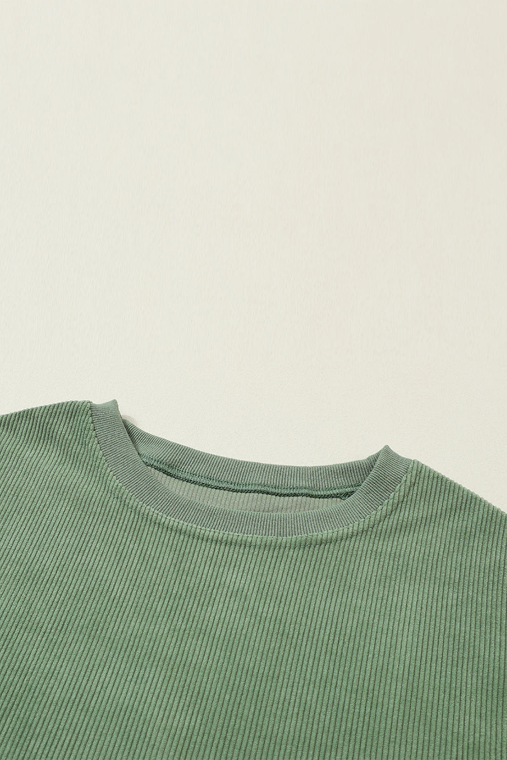 Dark Grey Drop Sleeve Crinkle Rib Oversized Sweatshirt
