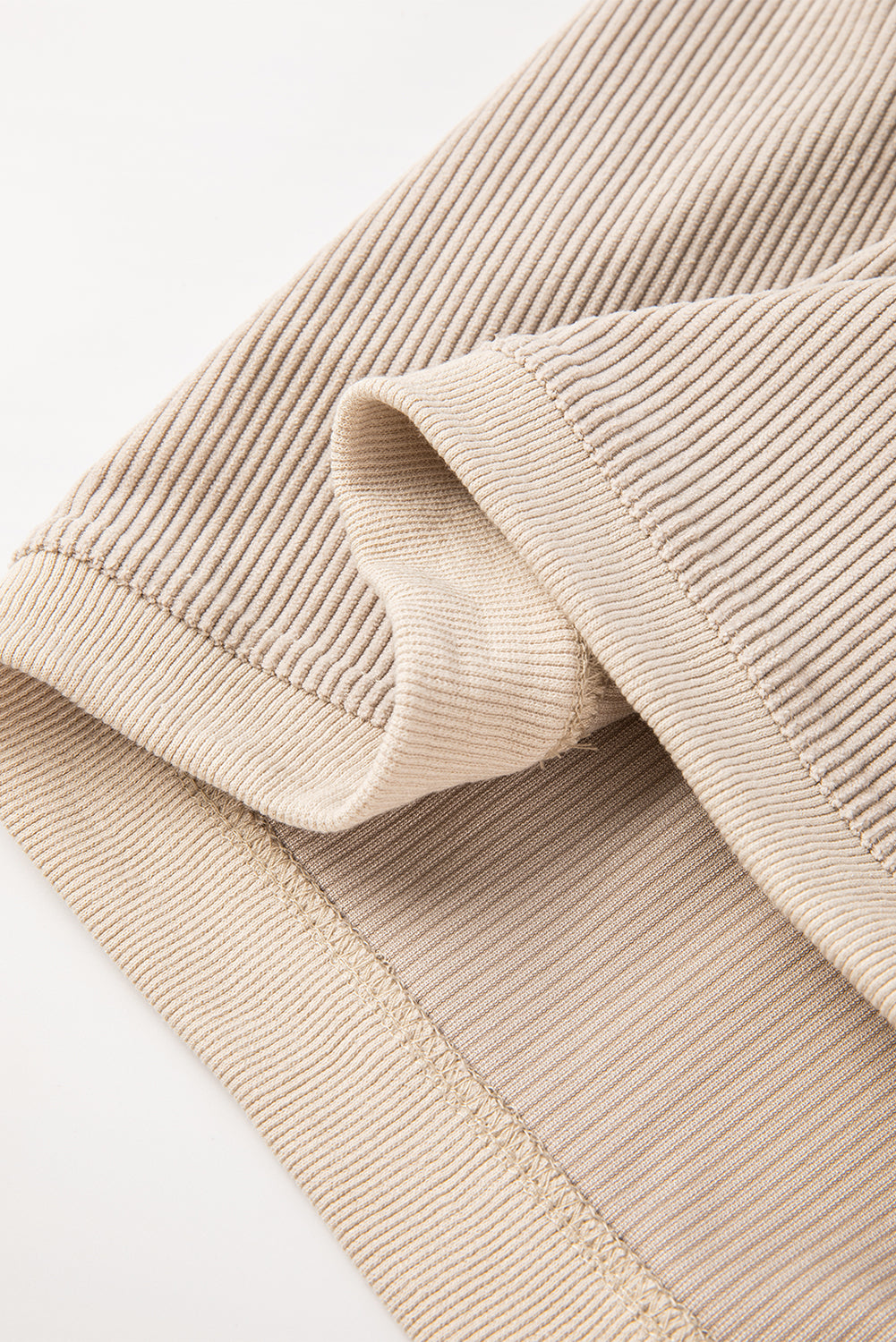 Dark Grey Drop Sleeve Crinkle Rib Oversized Sweatshirt