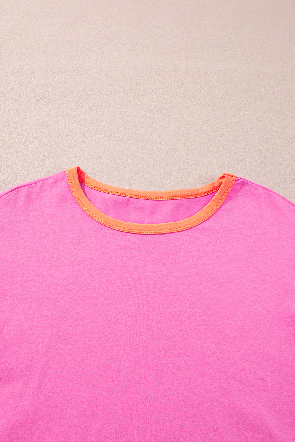 Green Color Block Sleeve Loose Fit Top