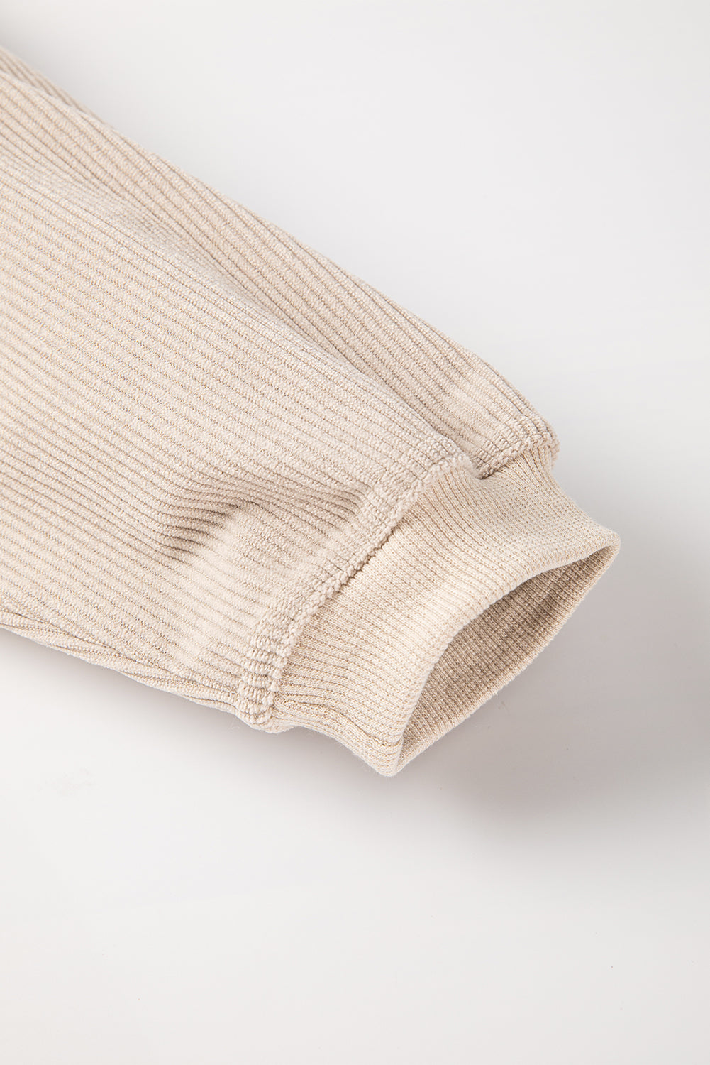 Dark Grey Drop Sleeve Crinkle Rib Oversized Sweatshirt
